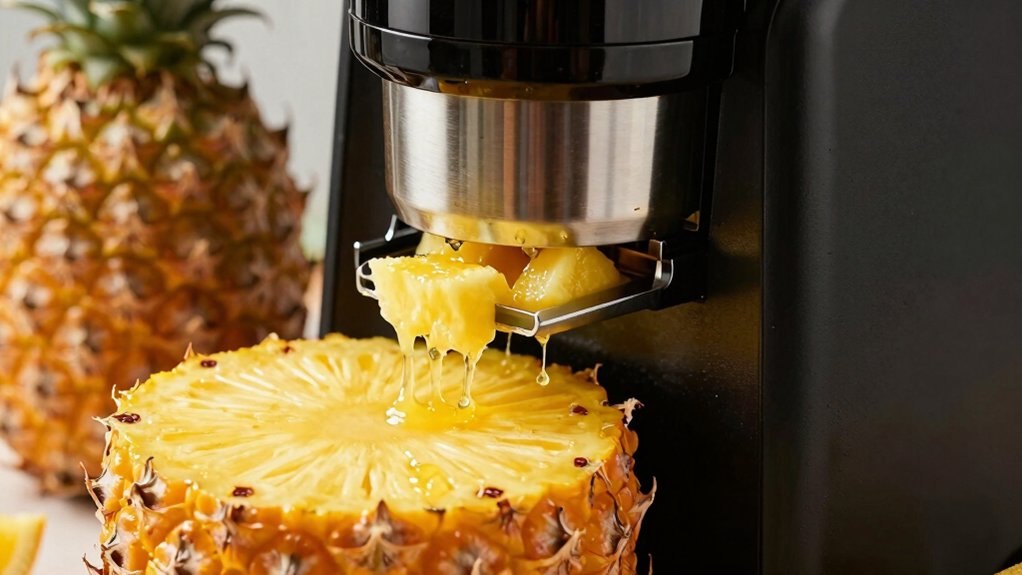 feed pineapple slowly steadily