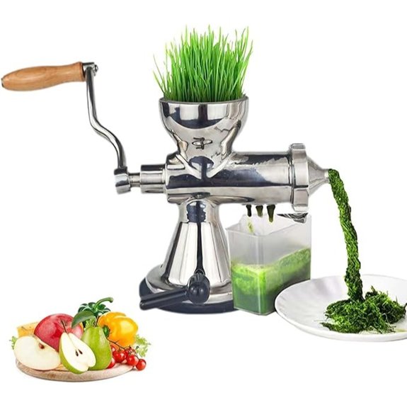 Manual Wheatgrass Juicer – Hand Crank Squeezer