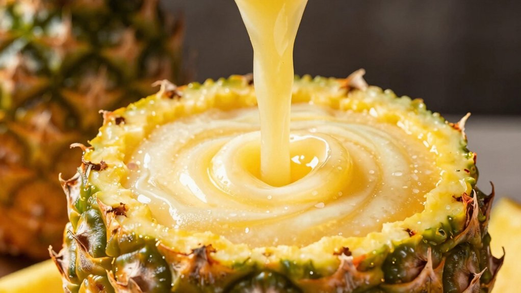 Pineapple Smoothie In A Pineapple