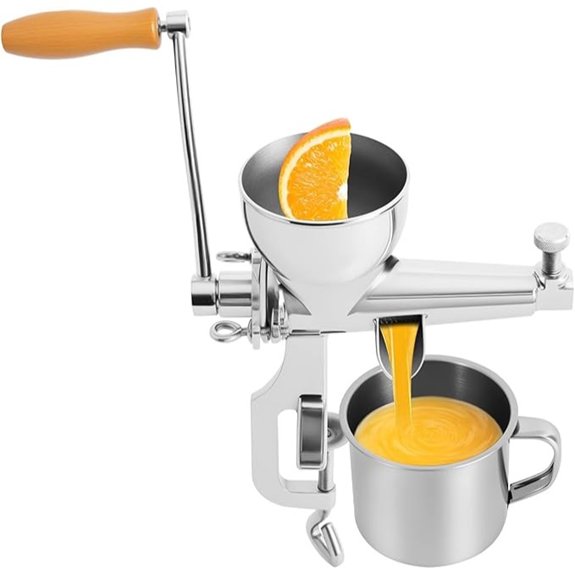Manual Wheatgrass Juicer with Crank Squeezer