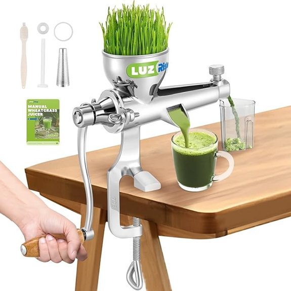 Manual Wheatgrass Juicer Portable Hand Squeezer 304 Stainless Steel