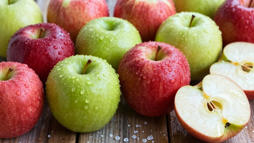 select ripe juicy apples