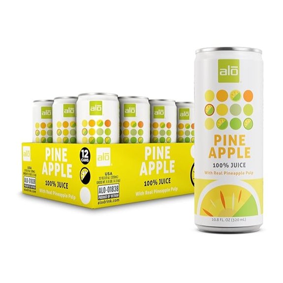 ALO Slim Pineapple Juice with Real Fruit Pulp (12 Pack)