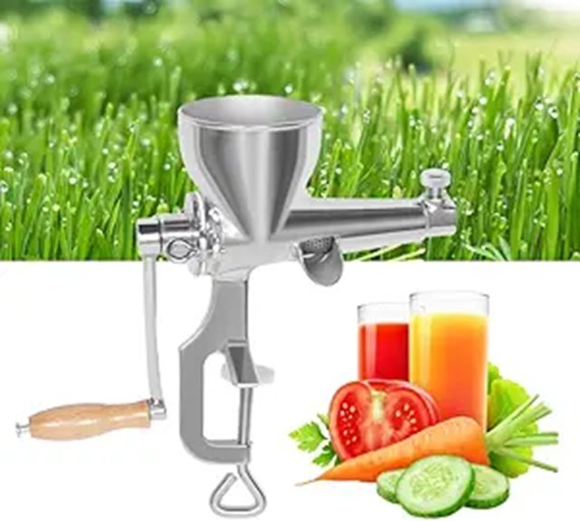 Manual Wheatgrass Juicer Stainless Steel Hand Squeezer