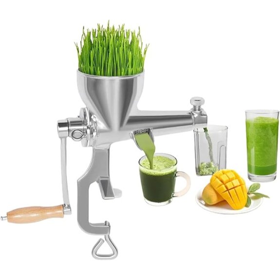 Wheatgrass Juicer: Stainless Steel Manual Cold Press